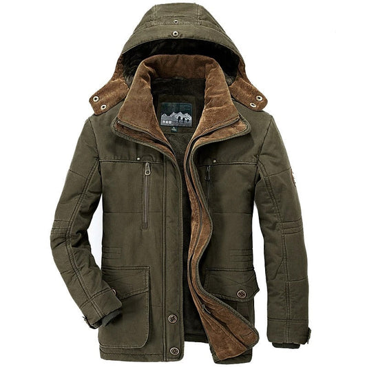 Hooded Winter Parka Coat with Inner Fleece | BespokeBrothers® - Stringspeed