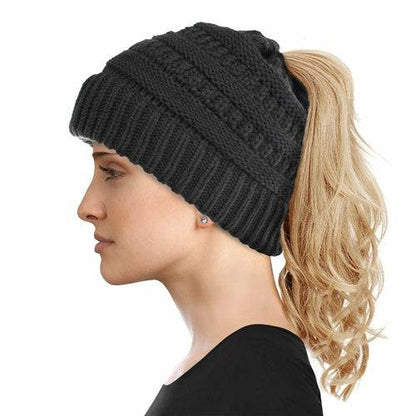 Ponytail Beanie | CozyCouture® - Stringspeed