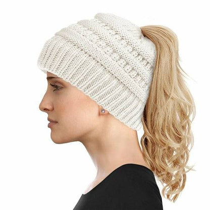 Ponytail Beanie | CozyCouture® - Stringspeed