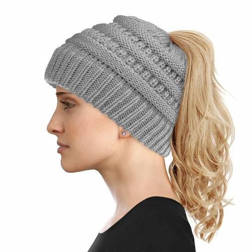 Ponytail Beanie | CozyCouture® - Stringspeed