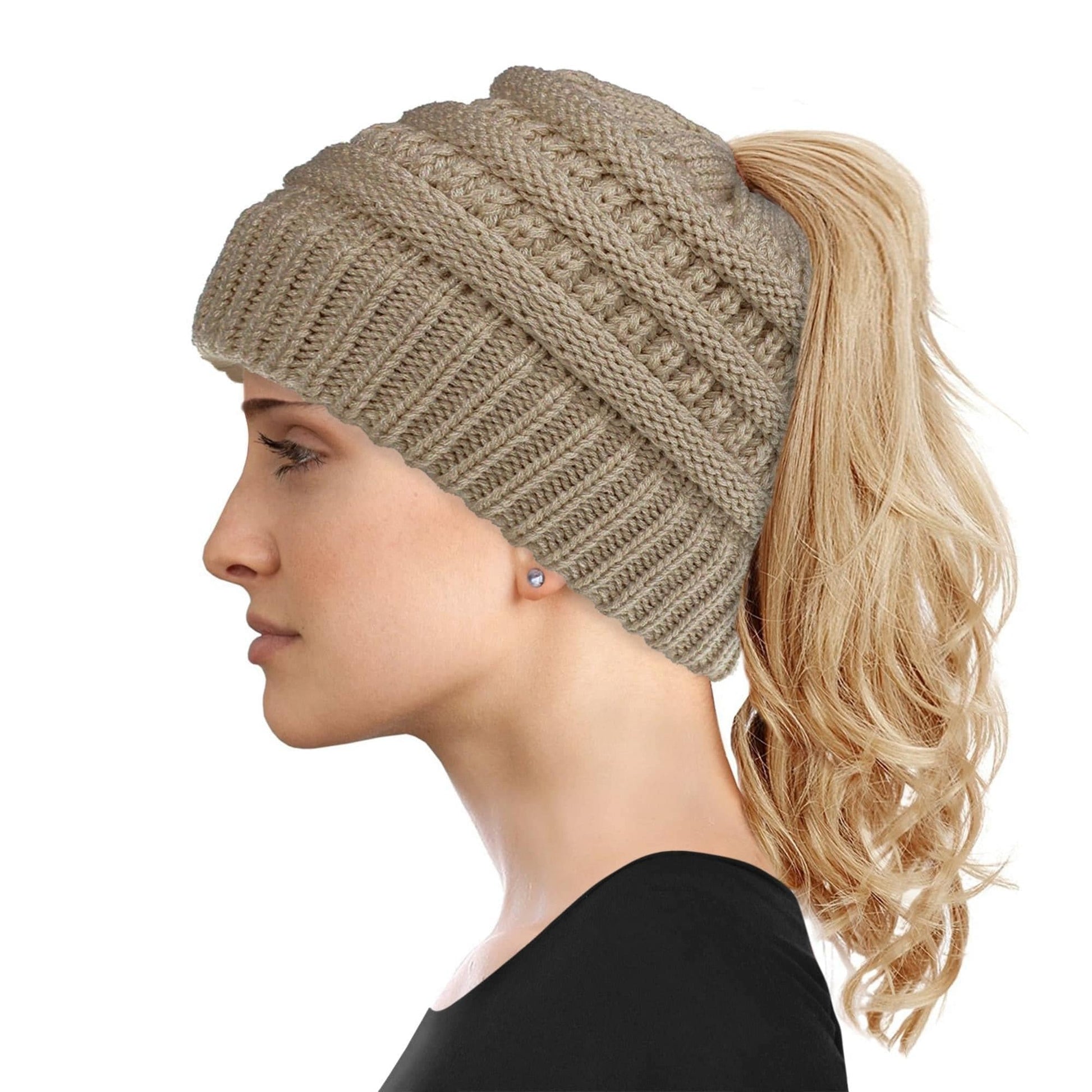 Ponytail Beanie | CozyCouture® - Stringspeed