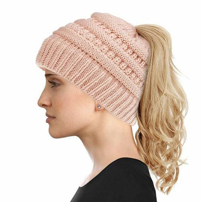 Ponytail Beanie | CozyCouture® - Stringspeed