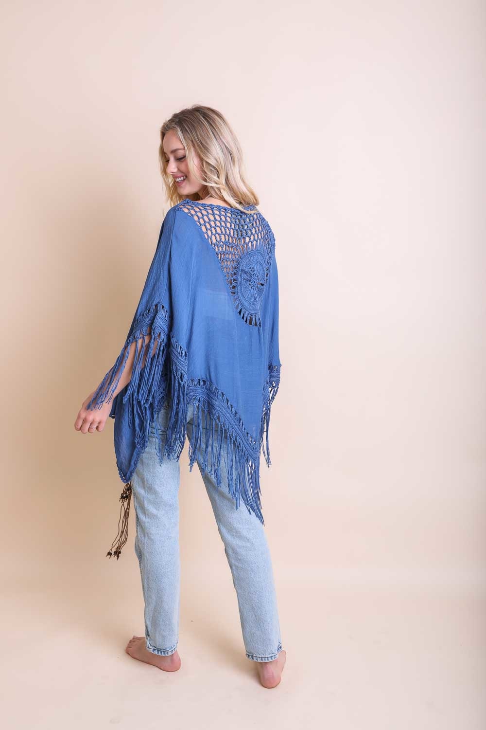 Crochet Medallion Tassel Kimono | CozyCouture® - Stringspeed