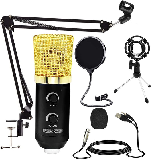5 Core Recording Microphone Podcast Bundle • Professional Condenser | EastTone® - Stringspeed