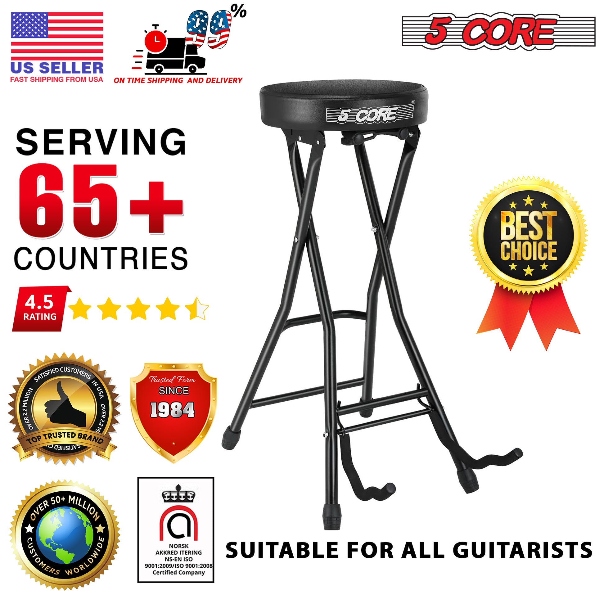 Durable Guitar Stand Chair | EastTone® - Stringspeed