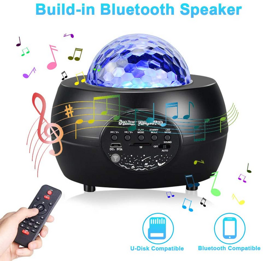 LED Night Light Starry Sky Projector with Bluetooth Wireless Speaker | TechTonic® - Stringspeed