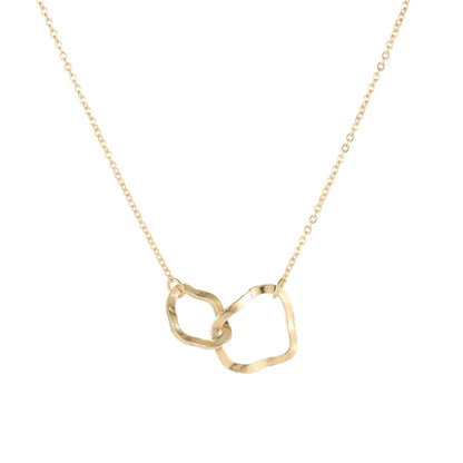 Womens Irregular Interlocking Circle Necklace | CozyCouture® - Stringspeed