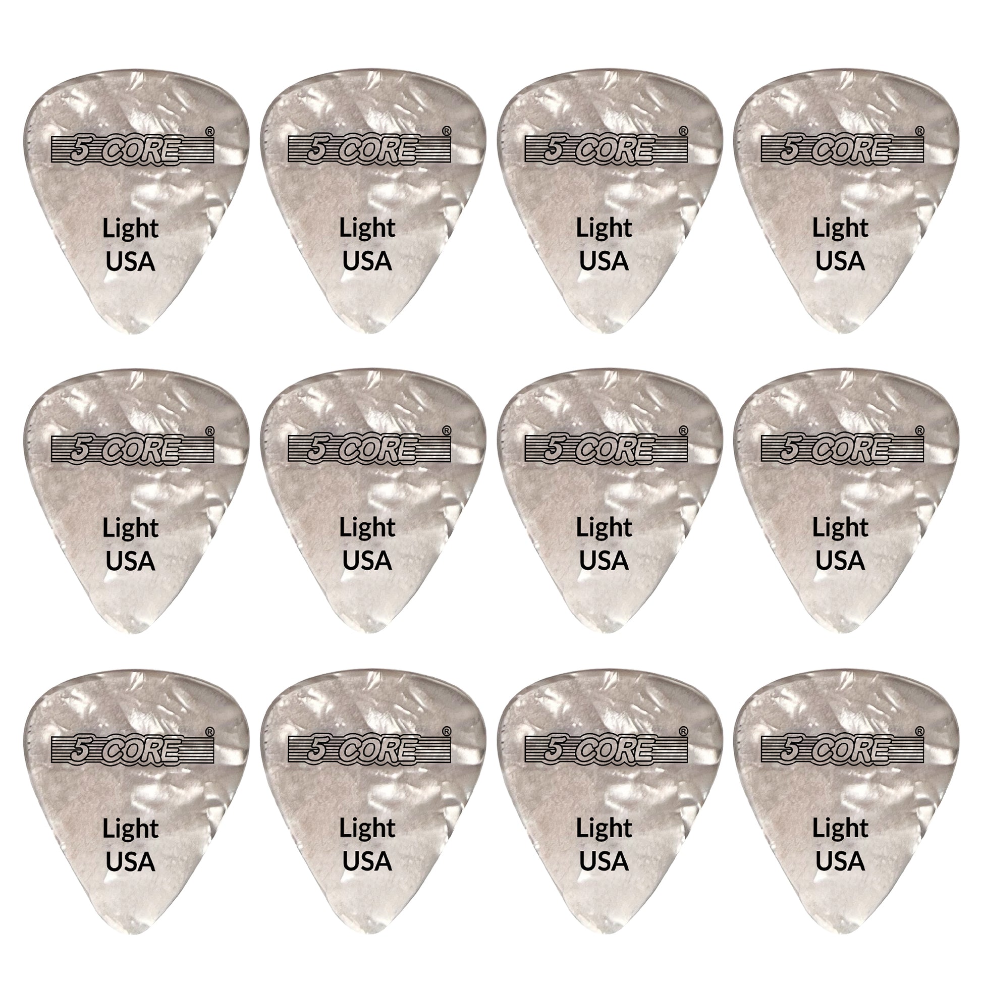 12Pcs Light Gauge Celluloid Picks | EastTone® - Stringspeed