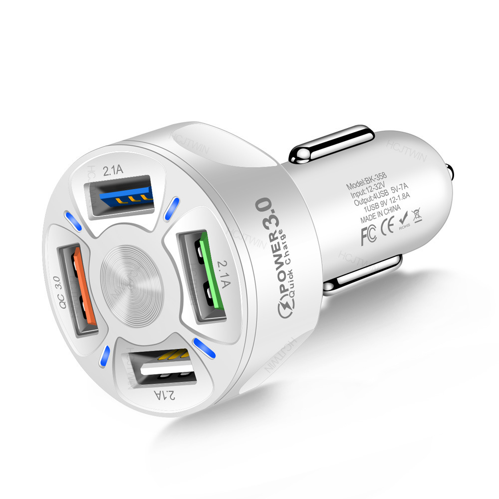 4 USB Car Fast Charger | TechTonic® - Stringspeed