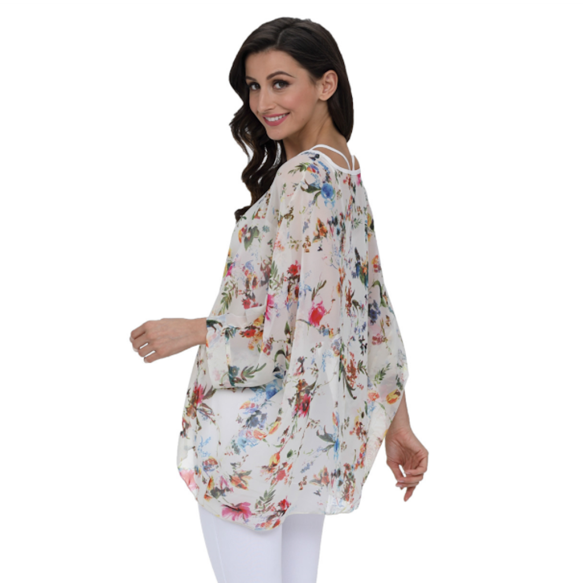 Summer Floral Print Chiffon Tunic Top | CozyCouture® - Stringspeed
