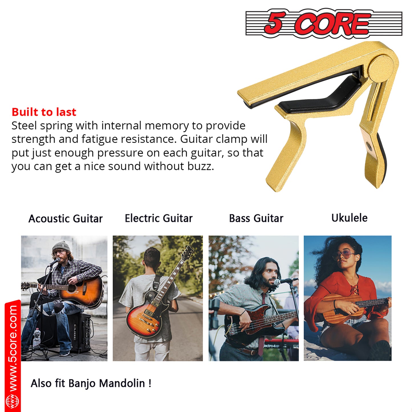 Premium Gold Capo | EastTone® - Stringspeed