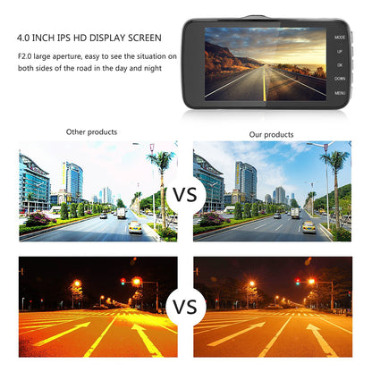 4" Dual Lens 1080P FHD 1.0MP Dash Camera Car DVR | TechTonic® - Stringspeed