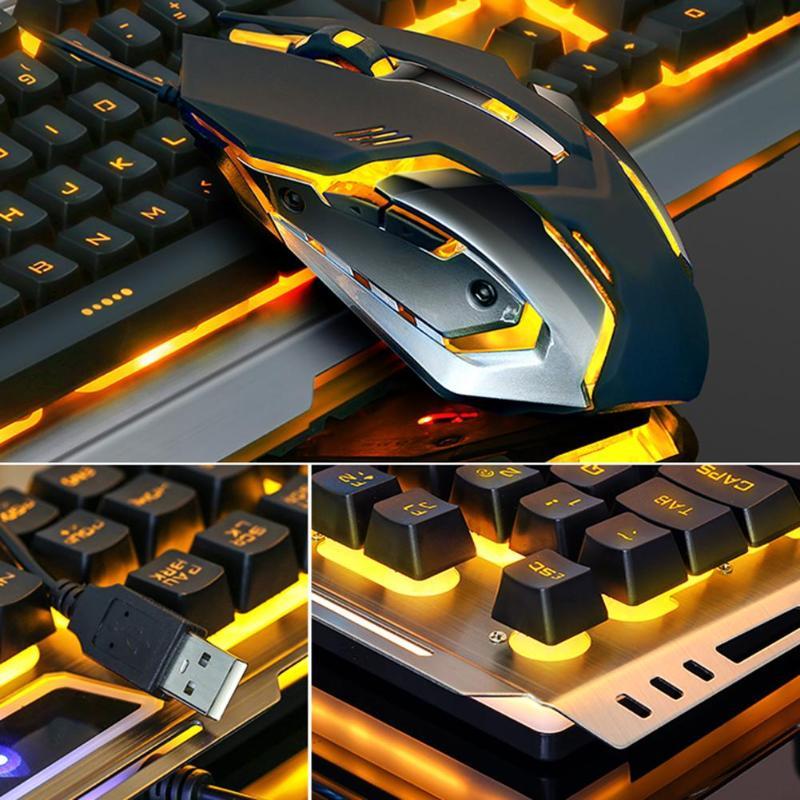 Ninja Dragons Tungsten Gold Metal Frame Gaming Keyboard and Mouse Set | TechTonic® - Stringspeed