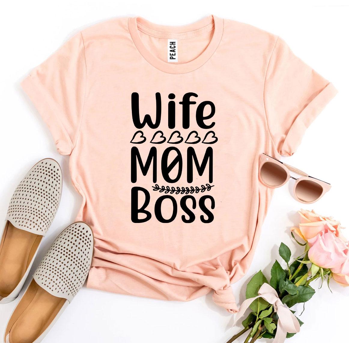Wife Mom Boss T-shirt | CozyCouture® - Stringspeed