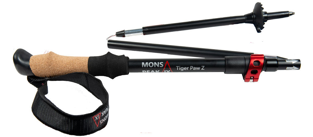 Mons Peak IX Tiger Paw Z Trekking Poles | ERGOHeal® - Stringspeed