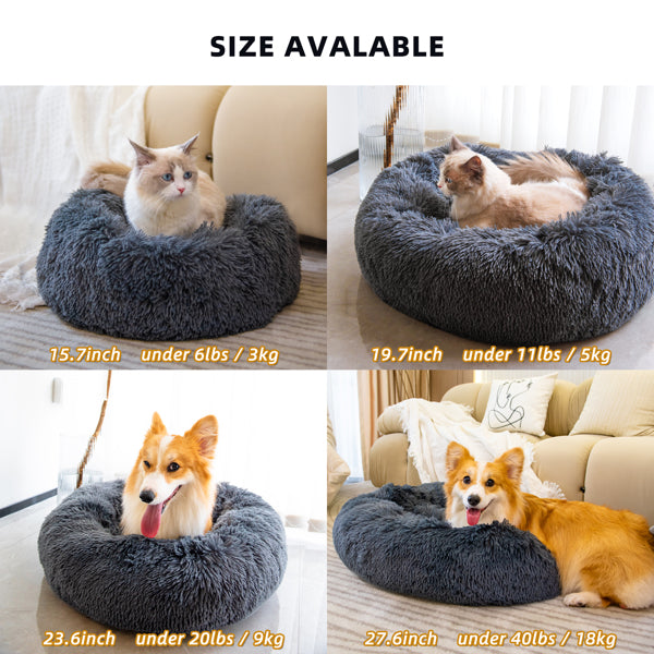 Pet Beds for Cats Dog Bed Washable Anti Anxiety Fluffy Dog Bed | PetPals® - Stringspeed
