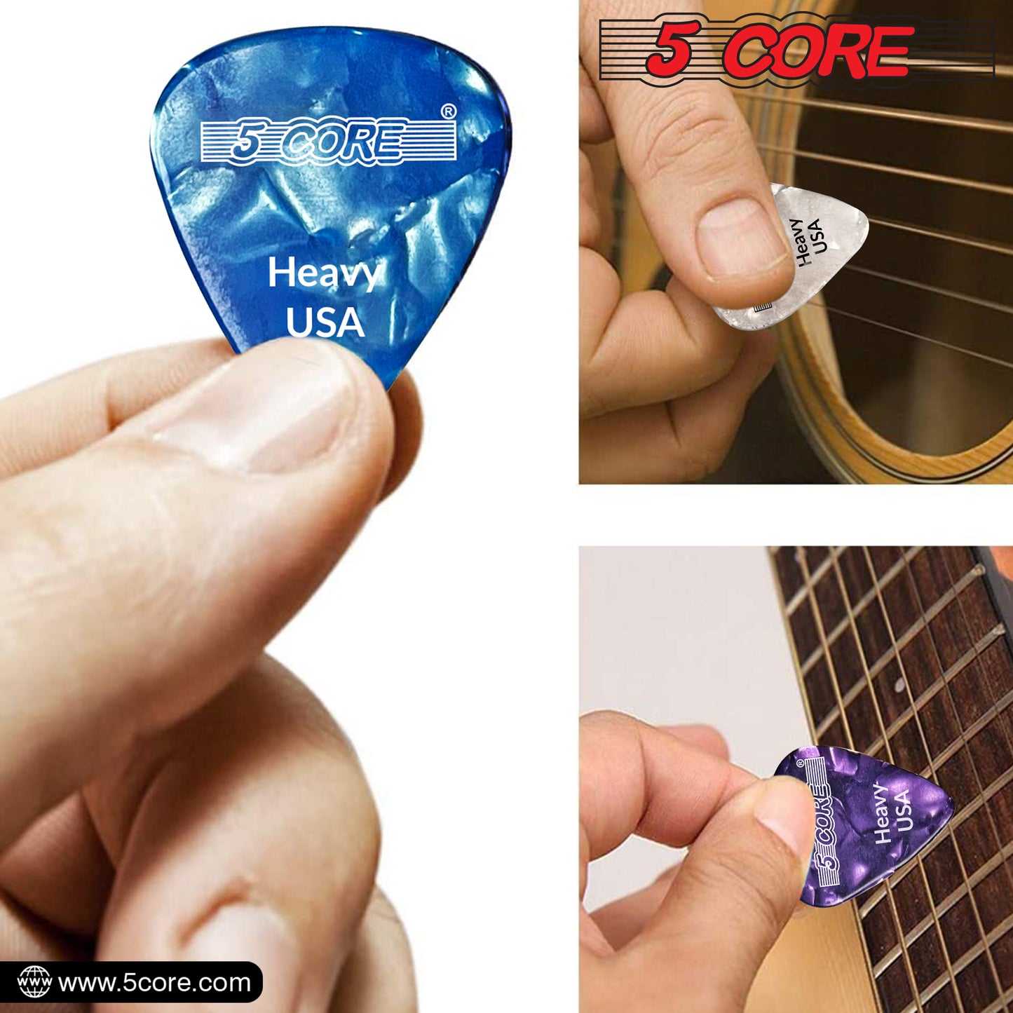 20 Pack Heavy Thickness Guitar Picks | EastTone® - Stringspeed