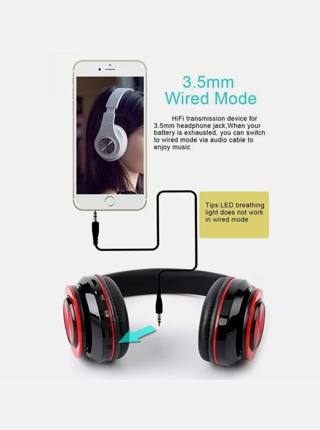 Ninja Dragon Z10 Color Changing Bluetooth Headphones | TechTonic® - Stringspeed