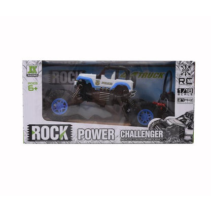 27MHZ 4CH Remote Control Police Crawler With Lights 1/18 Scale | TechTonic® - Stringspeed