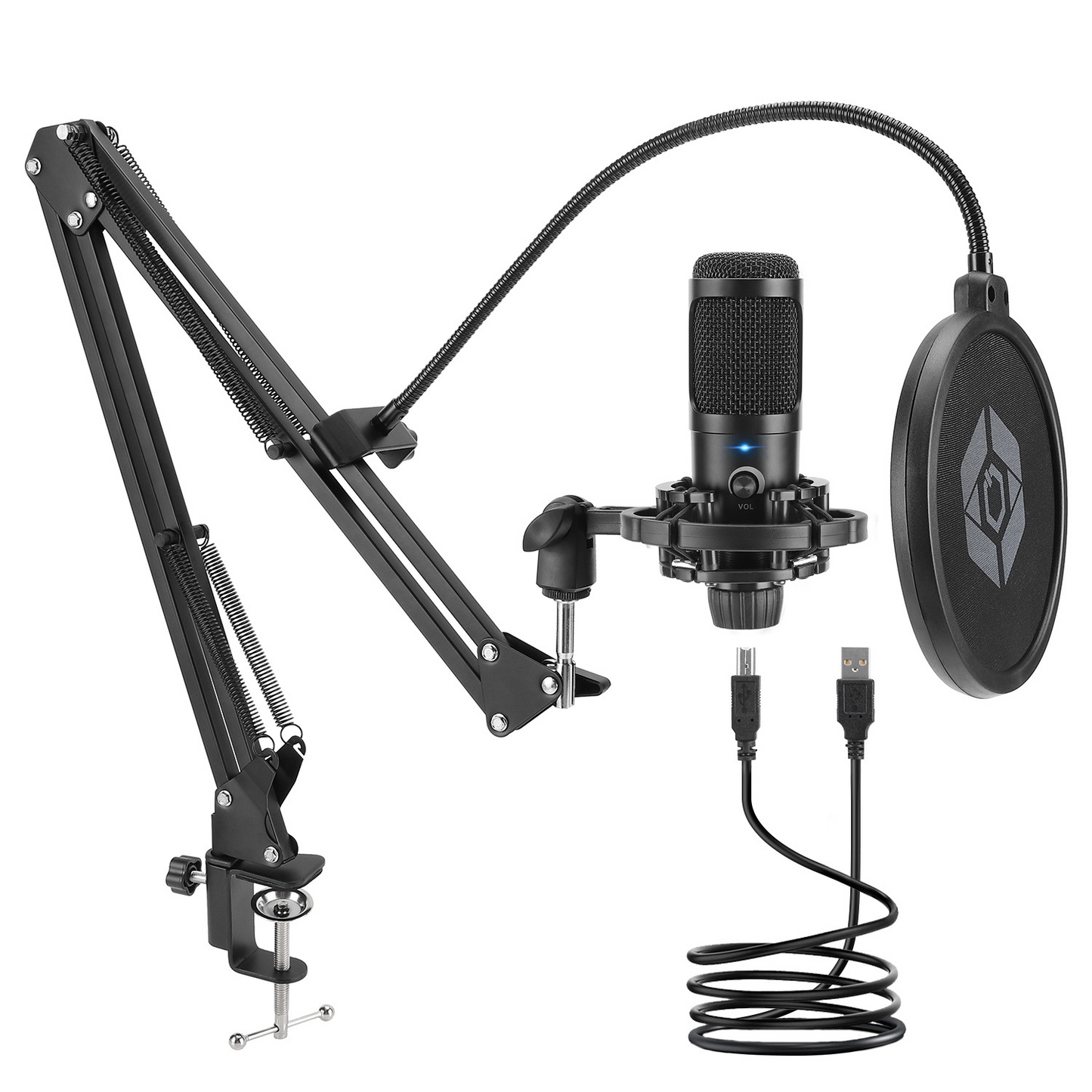 Studio Condenser USB Microphone Computer PC Microphone Kit | TechTonic® - Stringspeed