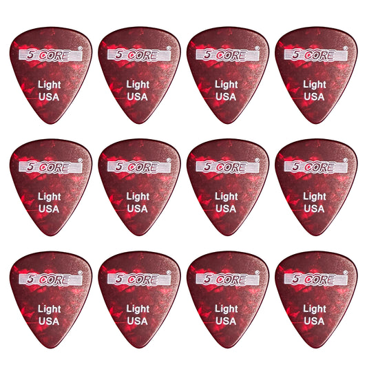 Guitar Picks Red 12 Pcs Light Guage | EastTone® - Stringspeed