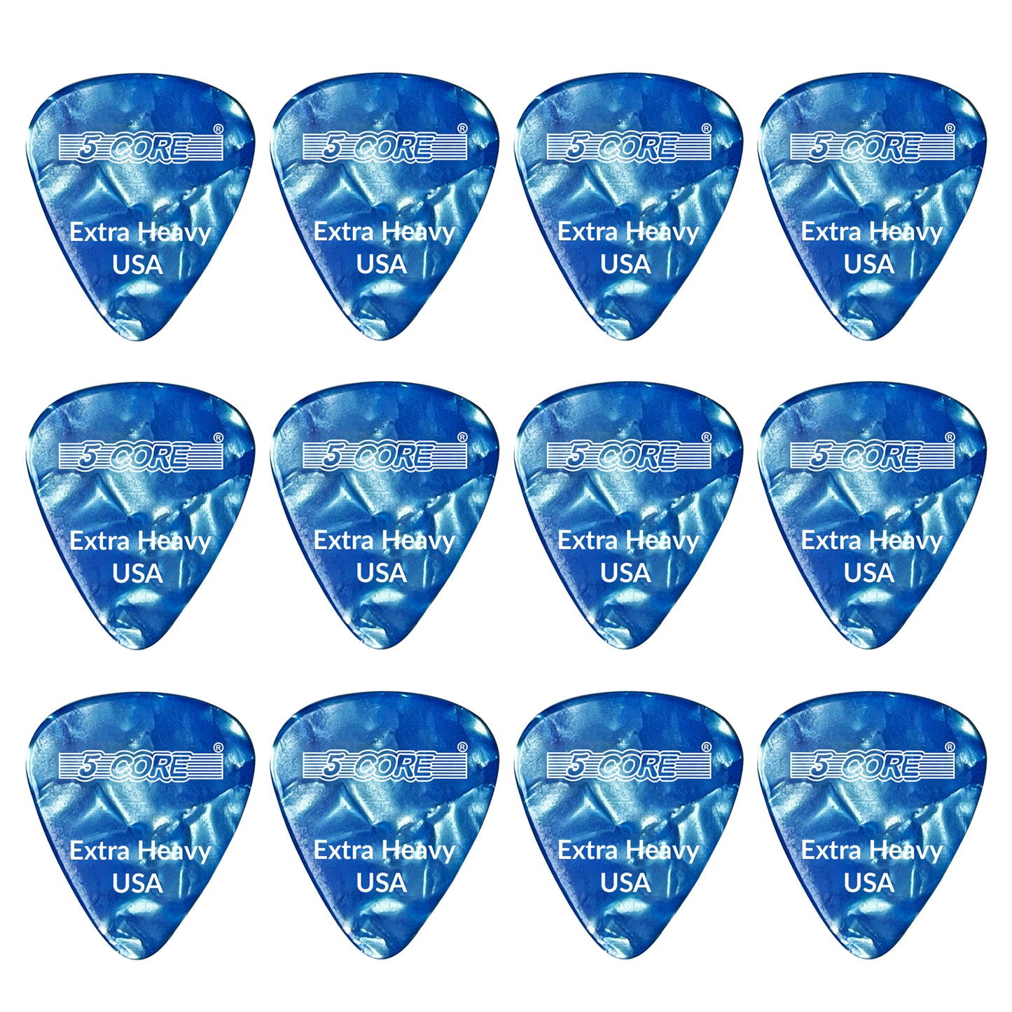 12 Pcs Extra Heavy Gauge Picks | EastTone® - Stringspeed