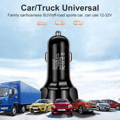 4 USB Car Fast Charger | TechTonic® - Stringspeed