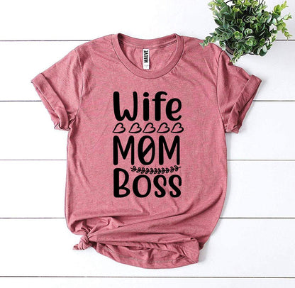 Wife Mom Boss T-shirt | CozyCouture® - Stringspeed