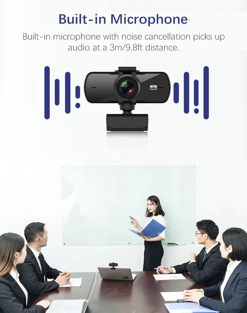 Webcam 2K Full HD 1080P Web Camera Autofocus With Microphone | TechTonic® - Stringspeed