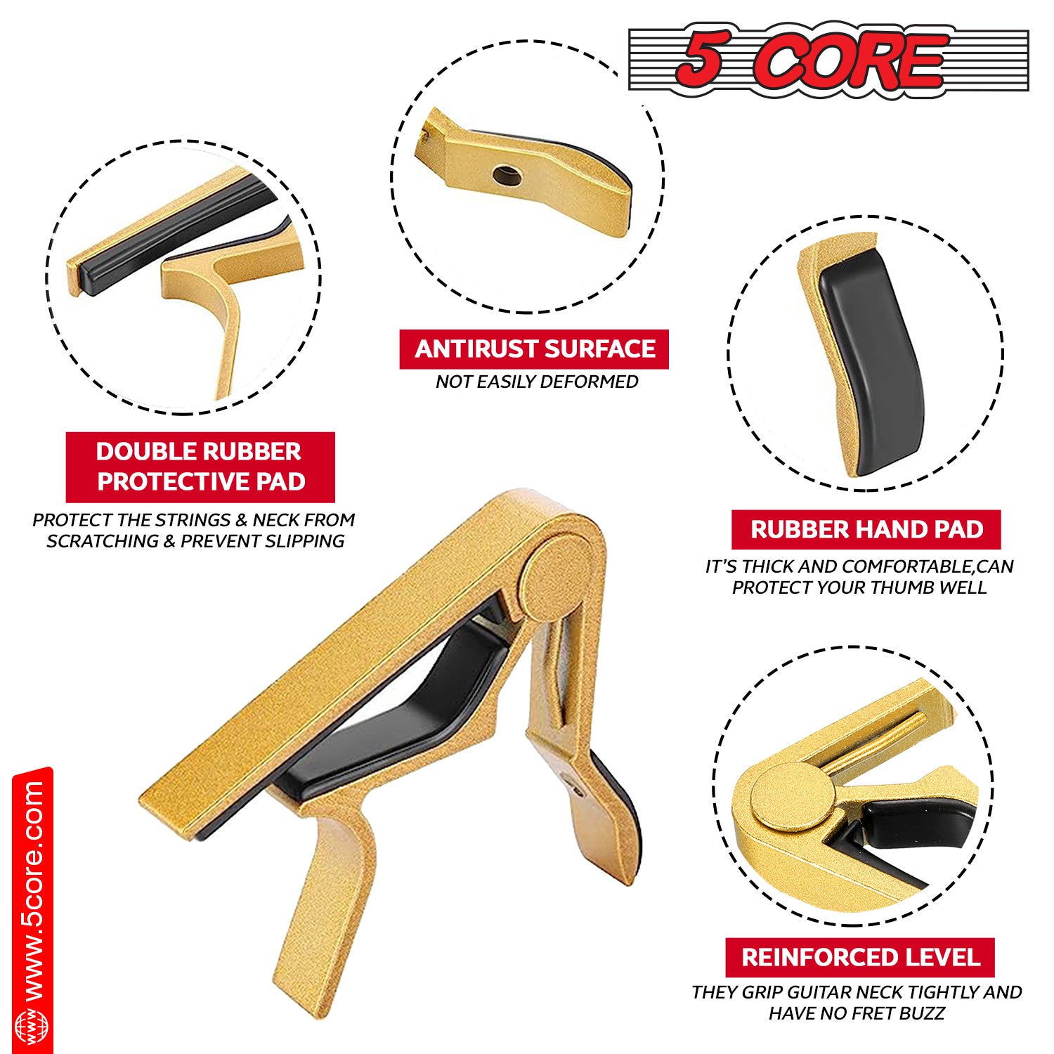 Premium Gold Capo | EastTone® - Stringspeed