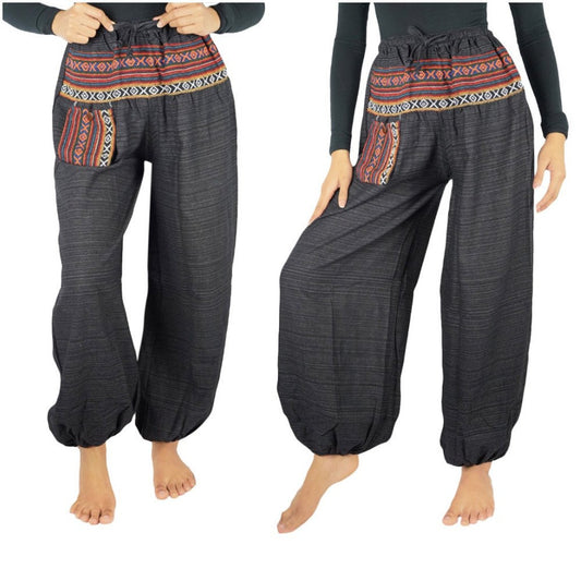 Cotton Women Tribal Boho Pants Hippie Pants | CozyCouture® - Stringspeed