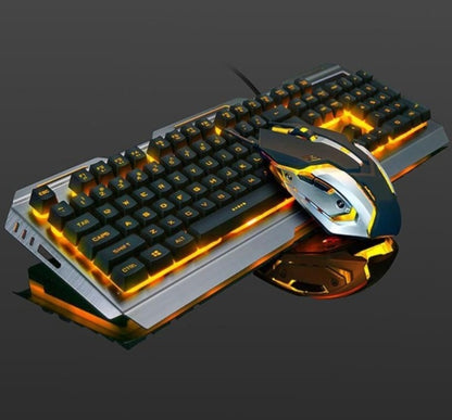 Ninja Dragons Tungsten Gold Metal Frame Gaming Keyboard and Mouse Set | TechTonic® - Stringspeed