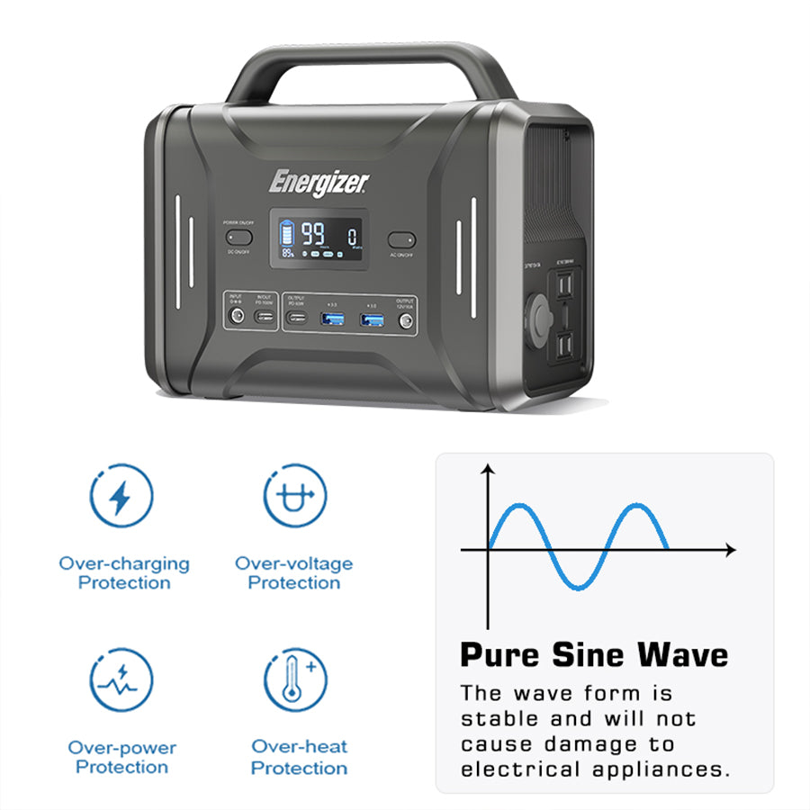 US Energizer PPS320 320Wh Portable Power Station | TechTonic® - Stringspeed