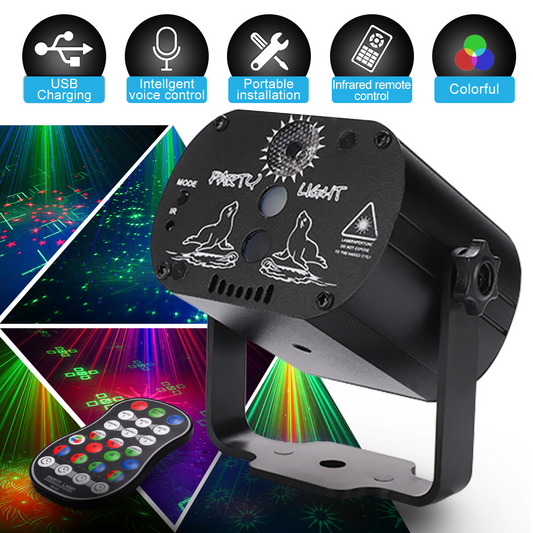 Mini RGB Disco Light LED Laser Stage Projector | TechTonic® - Stringspeed