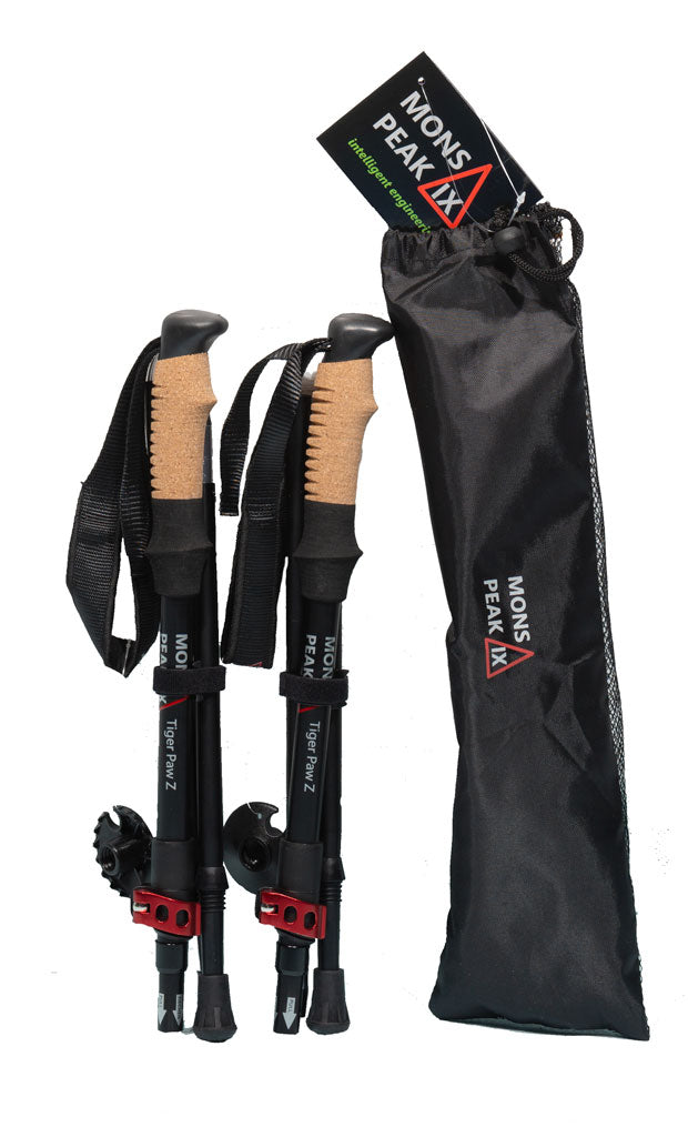 Mons Peak IX Tiger Paw Z Trekking Poles | ERGOHeal® - Stringspeed