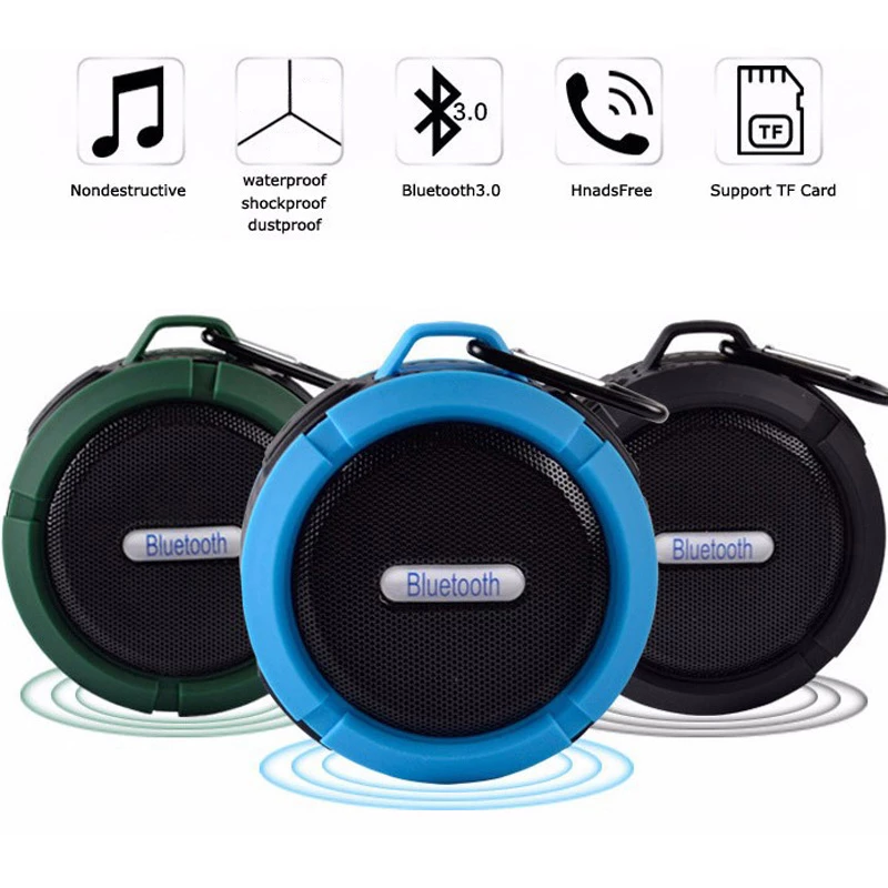 Mini Portable Waterproof Bluetooth Speaker with Suction Cup | TechTonic® - Stringspeed