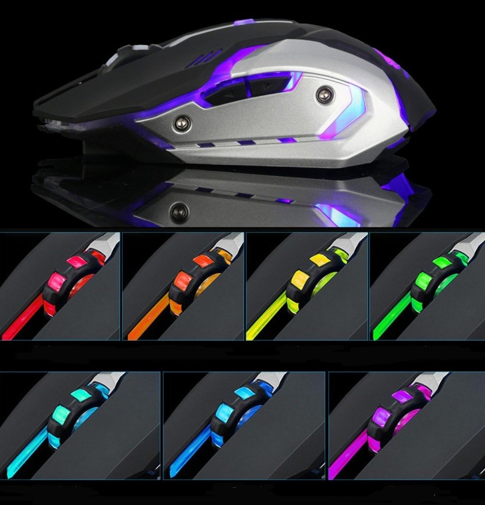 Stealth 7 Wireless Silent LED Gaming Mouse | TechTonic® - Stringspeed