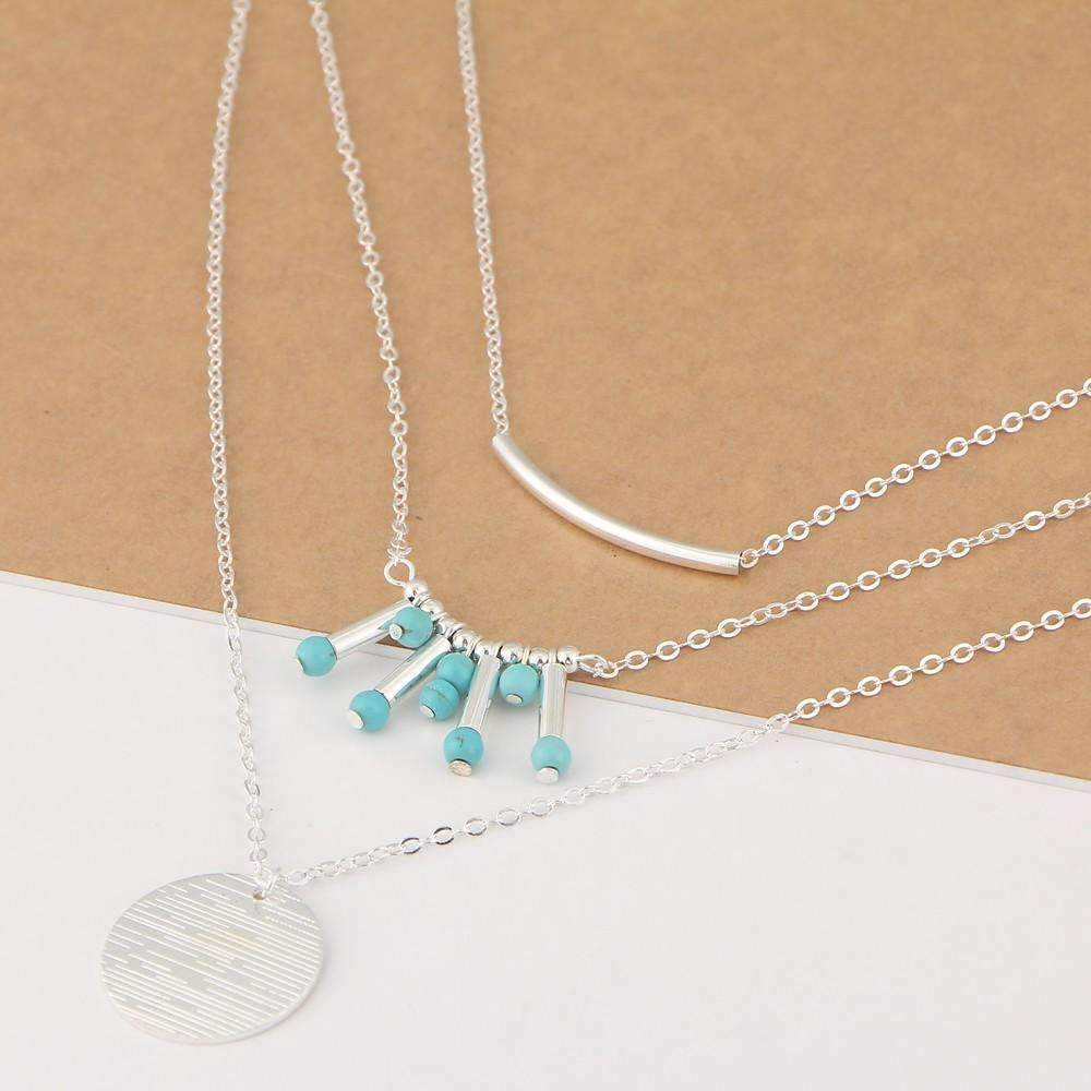Turquoise Multilayer Necklace |CozyCouture® - Stringspeed