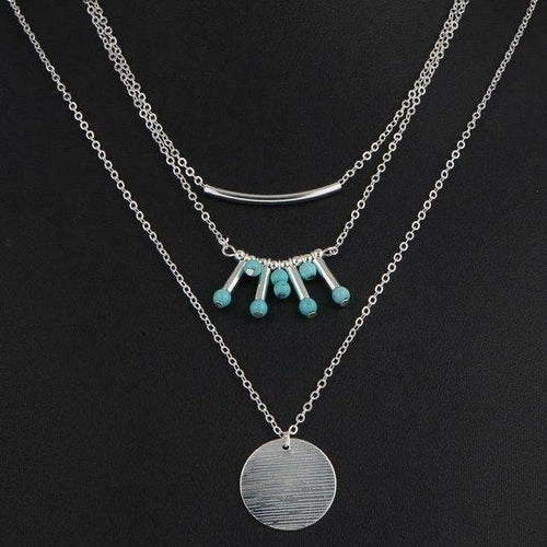 Turquoise Multilayer Necklace |CozyCouture® - Stringspeed