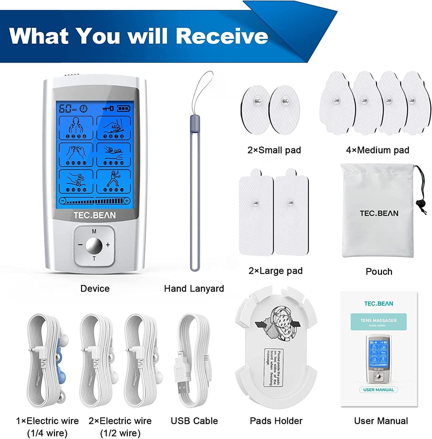 24 Modes Rechargeable TENS Unit | TechTonic® - Stringspeed