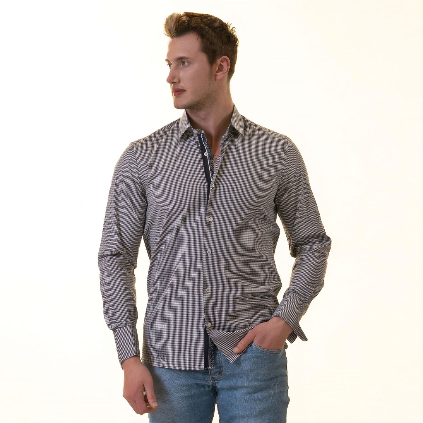 Men's Designer Dress Shirt | Tailored | Slim fit | BespokeBrothers® - Stringspeed