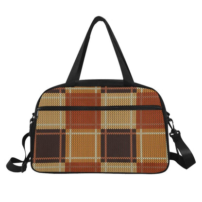 Checkered bag | Travel |Brown & Beige | CozyCouture® - Stringspeed