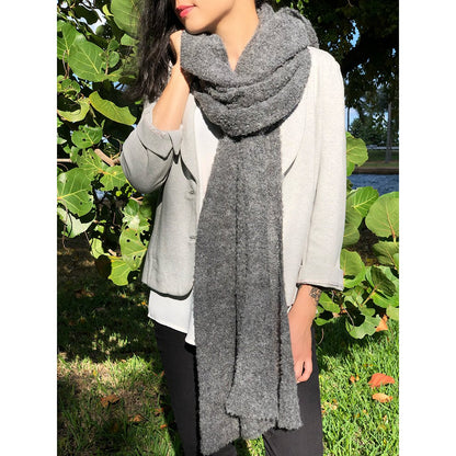 Charcoal Ultra Plush Alpaca Scarf | CozyCouture® - Stringspeed