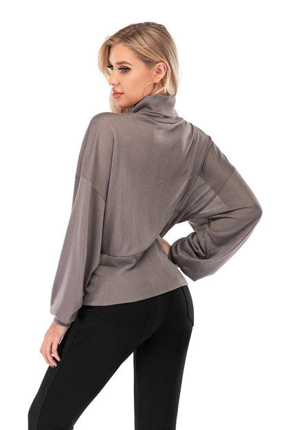 Turtleneck Long-Sleeve Pullover Sweater | CozyCouture® - Stringspeed