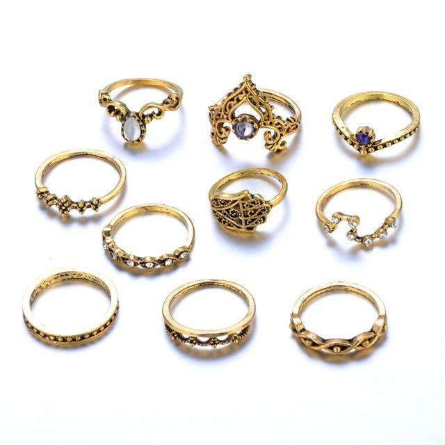 Vintage Stackable Ring Set | CozyCouture® - Stringspeed