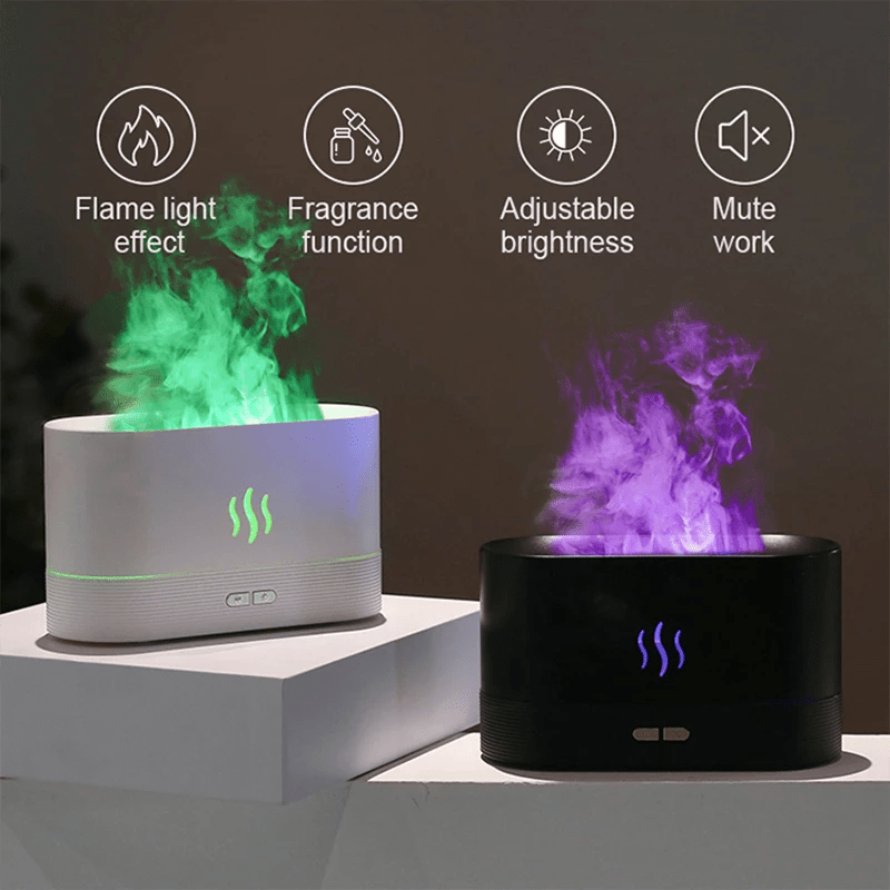 LED Flame Humidifier | Aroma Diffuser| TechTonic® - Stringspeed