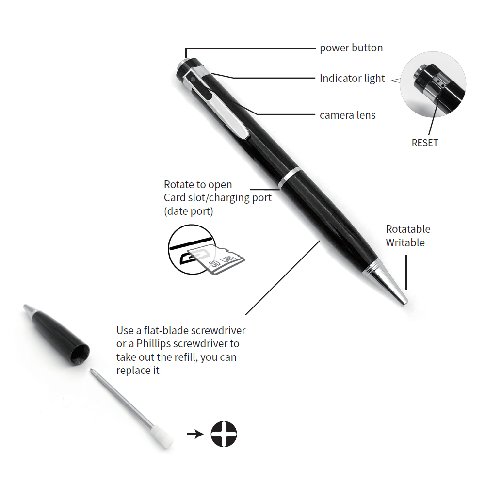 Spy Camera Pen | 1080p | TechTonic® - Stringspeed