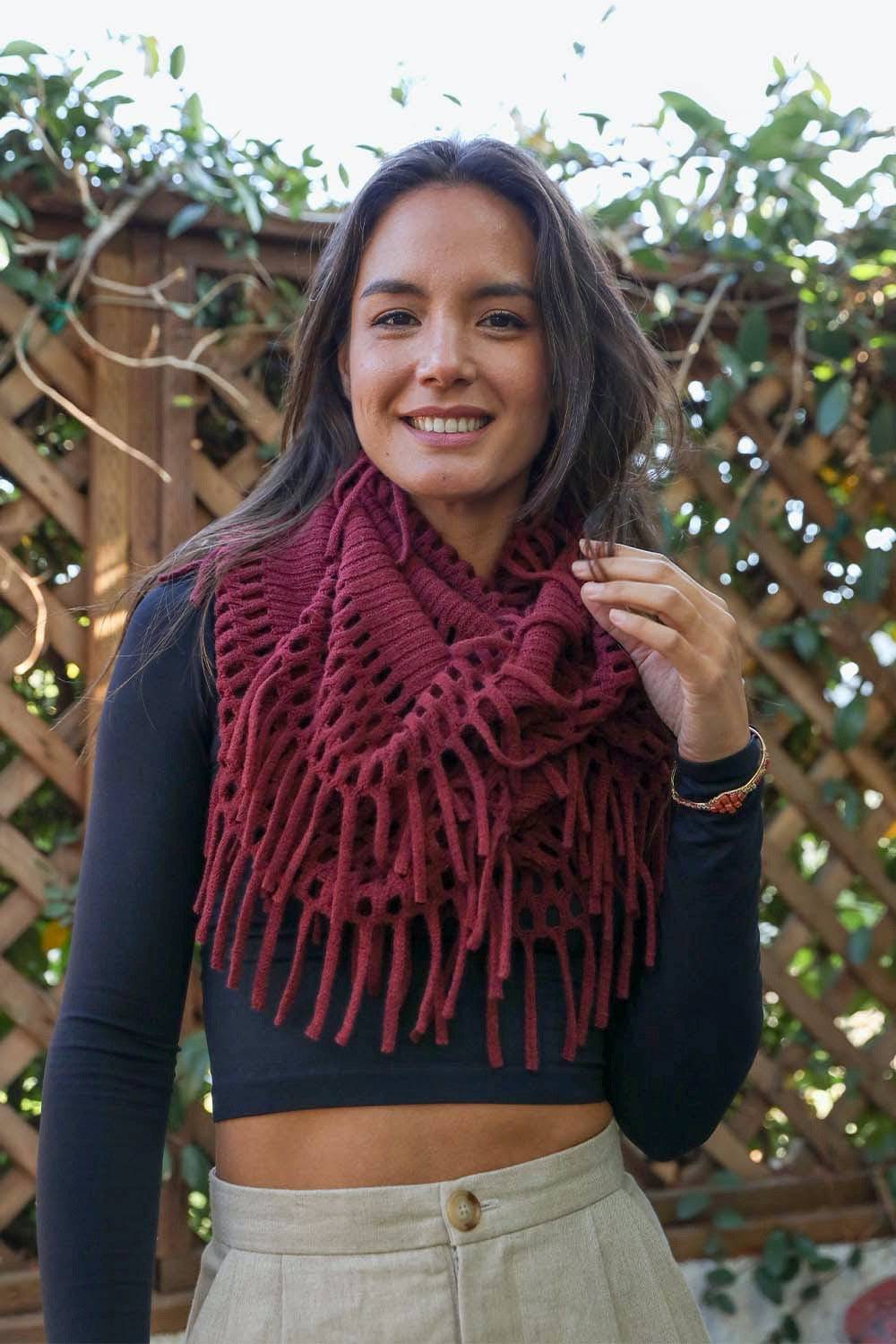 Chenille Tassel Infinity Scarf | CozyCouture® - Stringspeed