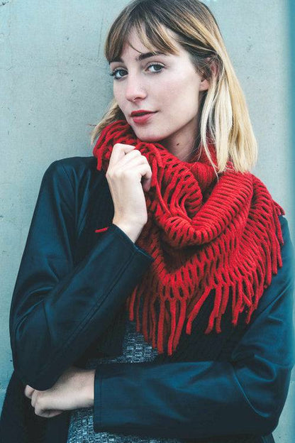 Chenille Tassel Infinity Scarf | CozyCouture® - Stringspeed