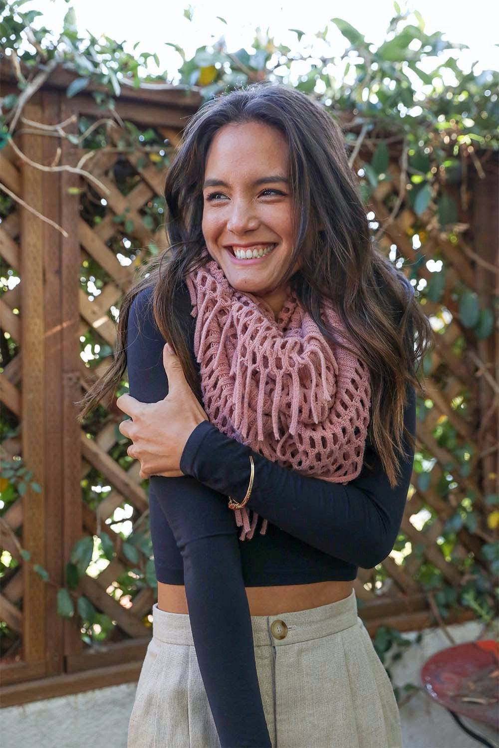 Chenille Tassel Infinity Scarf | CozyCouture® - Stringspeed